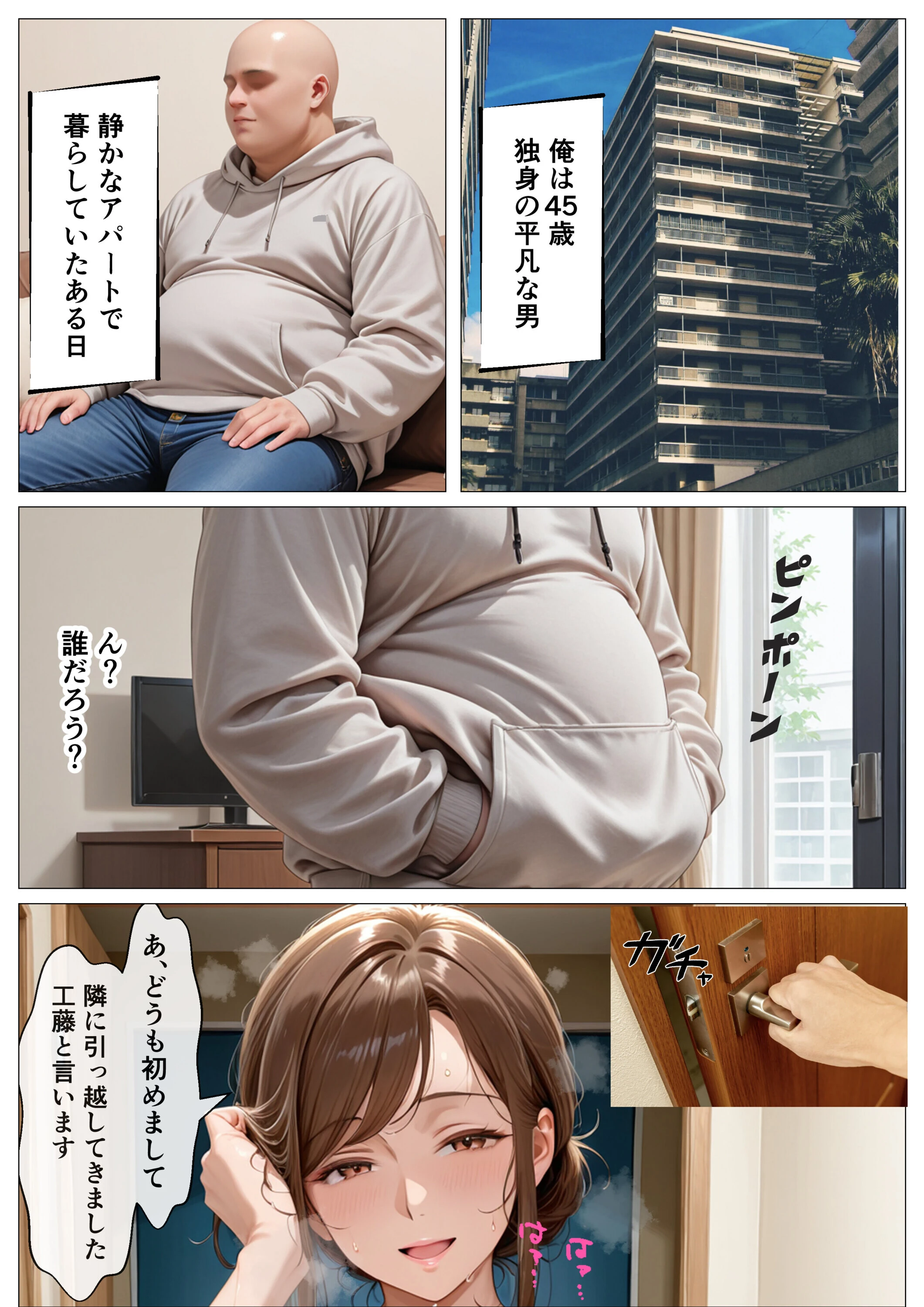 隣室に越してきた母娘をデカチン生ハメで即発情堕ちさせた話【モザイク版】 エロ漫画 無料