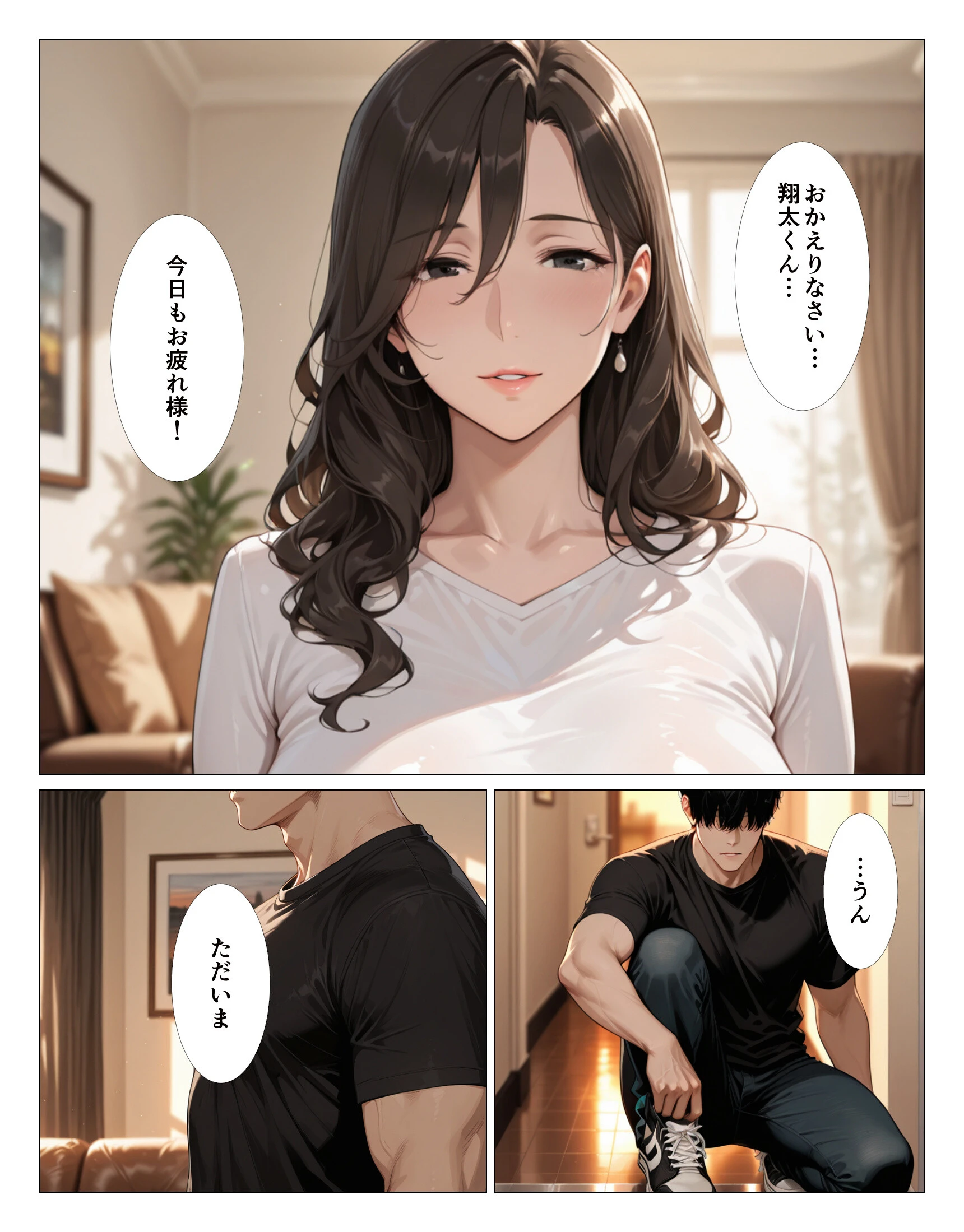 酒乱でキス魔の義母さんにチンポをベロベロ舐められて童貞卒業した話【モザイク版】 エロ漫画 無料